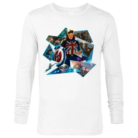 Marvel WHAT IF…? Captain Carter Collage - Long Sleeve T-Shirt for Men – Customized-White