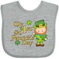 thumbnail image 3 of Inktastic My First St. Patricks Day Leprechaun and Shamrocks Boys or Girls Baby Bib, 3 of 4