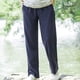 thumbnail image 1 of Pantalones largos para hombre, moda de verano, lisos, informales, con cintura elástica y bolsillos, 1 of 5