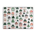 thumbnail image 5 of Yayeee Area Rugs for Living Room 6.7'x4.8' Non Slip Washable Bedroom Floor Carpet, Orange Christmas House, 5 of 6