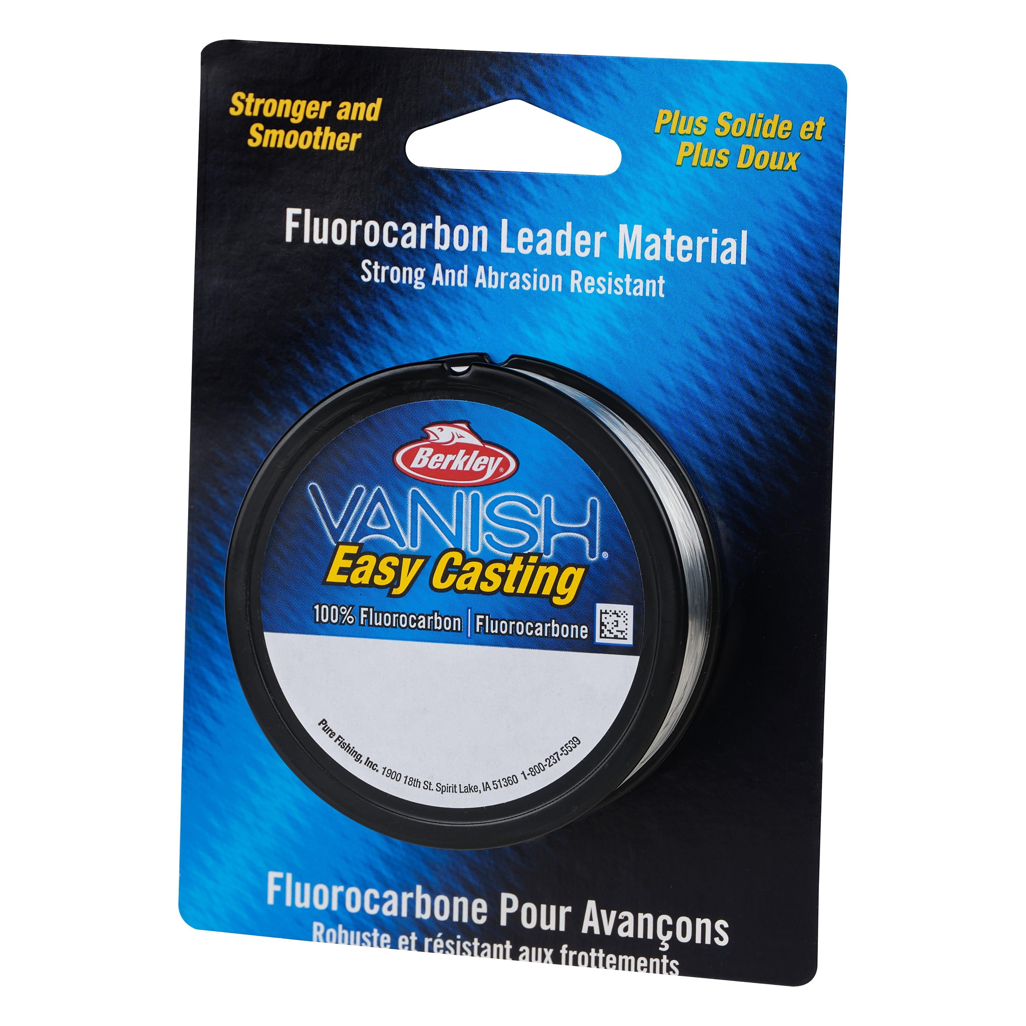 Berkley Vanish® Leader Material Fluorocarbon Fishing Line, Clear, 25 lb Test Strength, 40 yd