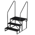 thumbnail image 1 of 2 Step RV Stairs, RV Steps with Handrail & Anti-Slip Panel - 660lb Capacity Portable Alloy Steel Ladder for Easy Access to RVs, Hot Tubs, and Travel Trailers, 1 of 9