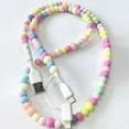 thumbnail image 4 of bedienty 1m Beaded Phone Cable 2 In 1 USB Charger Cable Usb Totype C Fast Charging USB Charger Cable 2 In 1 Light green+green, 4 of 5