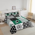 thumbnail image 2 of Erosebridal Football Bedding Full Size,Football Player Comforter Sets for Teens Adult,Ball Game Patchwork Quilt for Gift,Geometry Eat Sleep Football Artwork Inner Fill with 2 Pillowcases, 2 of 6