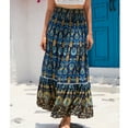 thumbnail image 6 of Womens Maxi Skirt 2025 Casual Flowy Elastic High Waist Long Skirts with Pockets Summer Beach Style Dark Blue L, 6 of 6