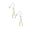 thumbnail image 3 of Delight Jewelry Goldtone Wishbone Silver tone Infinity French Earrings, 3 of 4