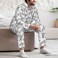 thumbnail image 7 of Balery Hand Drawn Turtle Pattern Pajama Sets for Men Long Sleeve 2 Piece Sleepwear Loungewear Sets Soft PJ's with Pockets Long Sleeve Comfy Pj Sets-Medium, 7 of 7