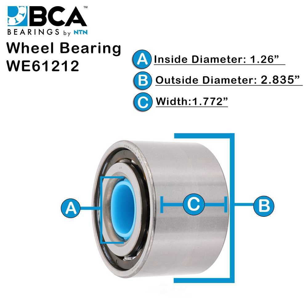 BCA by NTN WE61212 Double Row Angular Unit Bearing