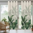 thumbnail image 5 of Outdoor Curtains for Patio Waterproof, Palm Leaves Tropical Outdoor Privacy Panels Grommet, Green Botanical Summer Linen Blackout Outside Curtains for Porch/Cabana/Pergola/Gazebo 54"x108", 2 Panels, 5 of 8