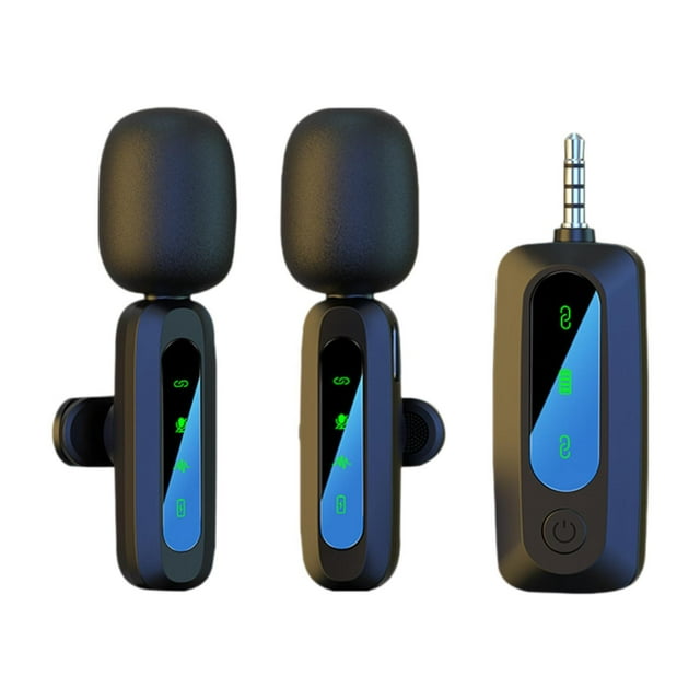 Bunblic Microphone à Pince avec Récepteur Micro à Revers pour Caméra Balado Diffusion en Direct 3 Pcs