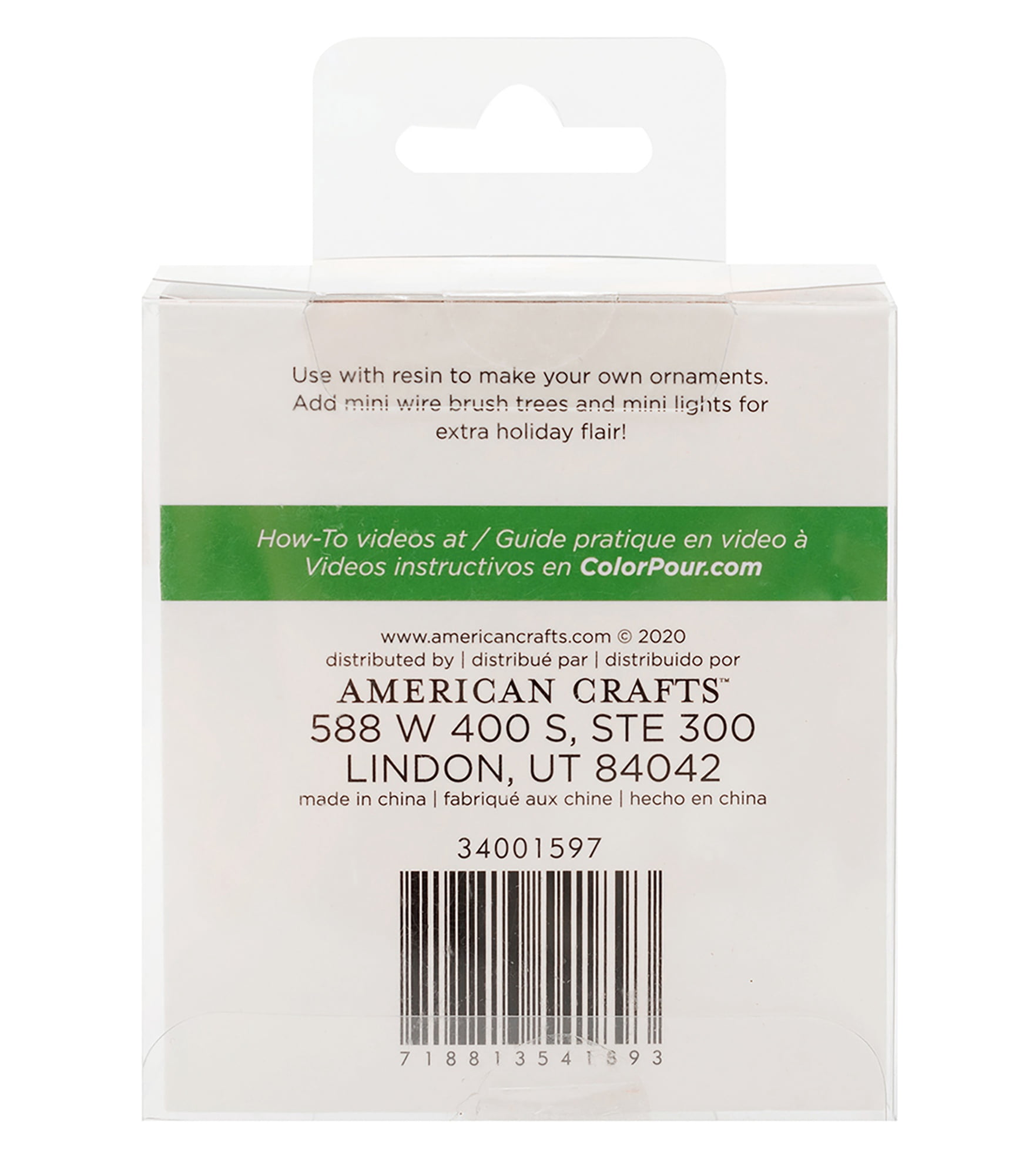 (2 pack) American Crafts Color Pour Resin Silicone Mold Ornament