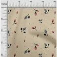 thumbnail image 2 of oneOone Cotton Flex Beige Fabric Floral Craft Projects Decor Fabric Printed By The Yard 40 Inch Wide, 2 of 4