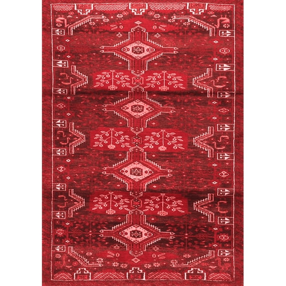Ahgly Company Indoor Rectangle Persian Red Traditional Area Rugs, 7' x 10'