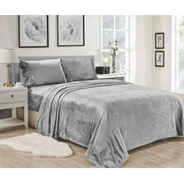 FAITH, HOPE, LOVE HOME DCOR 3Piece 1800 Thread Count 220 GSM Grey Bed Sheet Set Queen Deep Pocket
