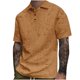 thumbnail image 1 of Blusa de Manga Corta para Hombre de Color Sólido Botón de Ocio Superior, Camisa de Moda de Cuello de Vuelta para el Uso Informal, 1 of 6