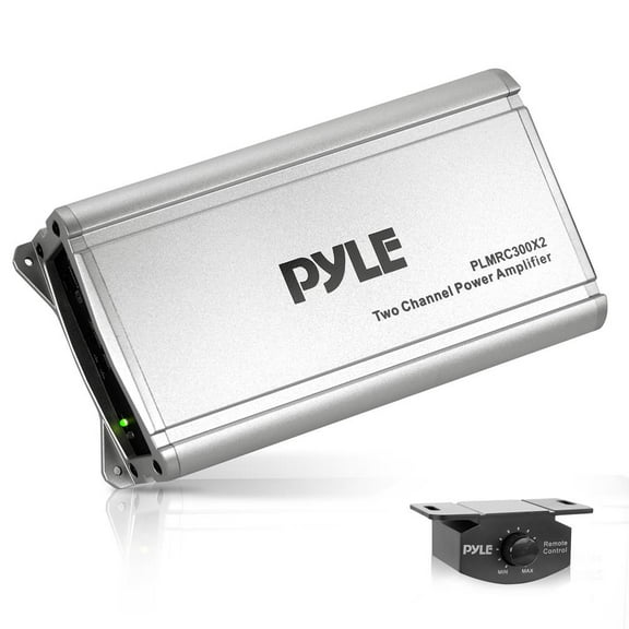 Pyle USA 2 Channel Weather Resistant Audio Amplifier System, Class D Compact Designed Suit for Car, ATV, UTV, 4X4, Jeep, Motorcycle and Marine Vehicles