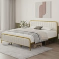 thumbnail image 3 of Bed Frame,Stylish Bed Frame with Headboard,Heavy Duty Platform Bed Frame with Under Bed Storage,No Box Spring Required,No Noise,Easy to Assemble, 3 of 8