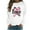 White, variant on WREESH Women's Love Letter Pink Ribbon Graphic Sweatshirt Lightweight Breast Cancer Awareness Shirts Long Sleeve Pullover Tops Black
