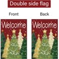thumbnail image 6 of Christmas Welcome Garden Flag Xmas Tree 12x18 Inch Double Sided Snowy Winter Holiday Snowflake Seasonal Small Burlap Yard Sign Outside Outdoor House Decoration, 6 of 6