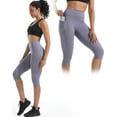 thumbnail image 5 of NELEUS Womens Yoga Capris Leggings For Workout With Pockets Tummy Control High Waist,Gray+Light Blue+Light Purple,US Size 2XL, 5 of 8
