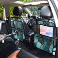 thumbnail image 7 of Qxltty Dark Green Gild Marble Car Seat Back Protectors with 3 Pocket Storage Bag Universal Fit Automotive Interior Decoration, 7 of 7