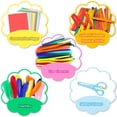 thumbnail image 4 of Belanttega 800Pcs DIY Art Craft Kit Creative Pompoms Pipe Cleaners Feathers Wiggle Googly Eyes Sequins Buttons Sticks School Project Sewing Handicraft Accessories Set, 4 of 6