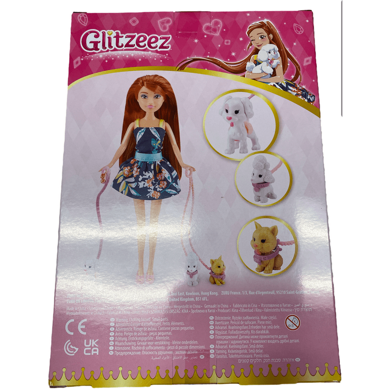 Zuru Glitzeez Pet Sitter 10.5 Inch Doll With 3 Puppies