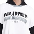 thumbnail image 3 of Women's G-III 4Her by Carl Banks  White/Black San Antonio Spurs Key Player Oversized Hooded Long Sleeve T-Shirt, 3 of 4