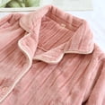 thumbnail image 4 of Ashirexll Fuzzy Pajamas for Women, Womens Winter Sets, Printed Casual Turn Down Collar Long Sleeve Pants Sleepwear Set, 4 of 5