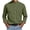 Army Green-1, variant on Mens Casual Wrinkle Free Dress Shirts Long Sleeve Button Down Banded Collar Shirts Big and Tall Solid Shirt with Pocket