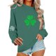 thumbnail image 2 of TaTaai Womens St Patricks Festival Fleece Sweatshirt Long Sleeve Crewneck Casual Pullover Loose Fit Holiday Winter Top Gift, 2 of 6