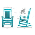 Set of 2 Outdoor Wood Rocking Chairs,AllWeather Oversized Patio Rocker