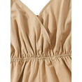 thumbnail image 4 of Women's Leopard Print Wrap Spaghetti Strap Romper Cami Jumpsuit, 4 of 5