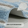 thumbnail image 5 of Home Weavers Glamour Collection 100% Polyester Microfiber Bathroom Rug, Water Absorbent Soft Microfiber Shaggy Mat - 24"x40" Blue - 24"x40", 5 of 5