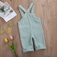 thumbnail image 5 of Argulvti Toddler Baby Corduroy Suspender Rompers Solid Color Adjustable Strap Pockets Overalls Button Trousers, 5 of 7