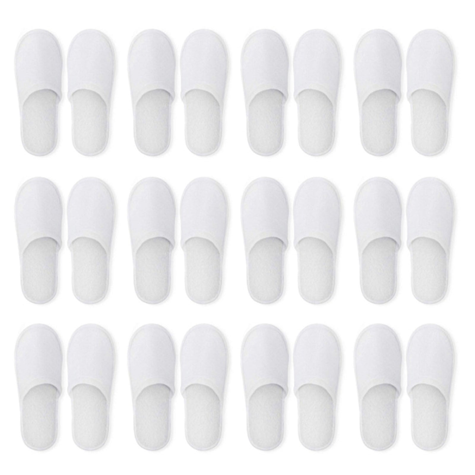 Disposable Hotel Slippers for Guests, Plush Spa Slippers with Non-Slip Soles for Travel, Home Use, Salons, And Events, Individually Wrapped for Hygiene Harlik
