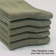 thumbnail image 4 of SERISIMPLE Viscose Bamboo Men's Thin Quarter Ankle High Breathable Socks - Comfort Cool Soft 5 Pairs (Army Green, Large), 4 of 6