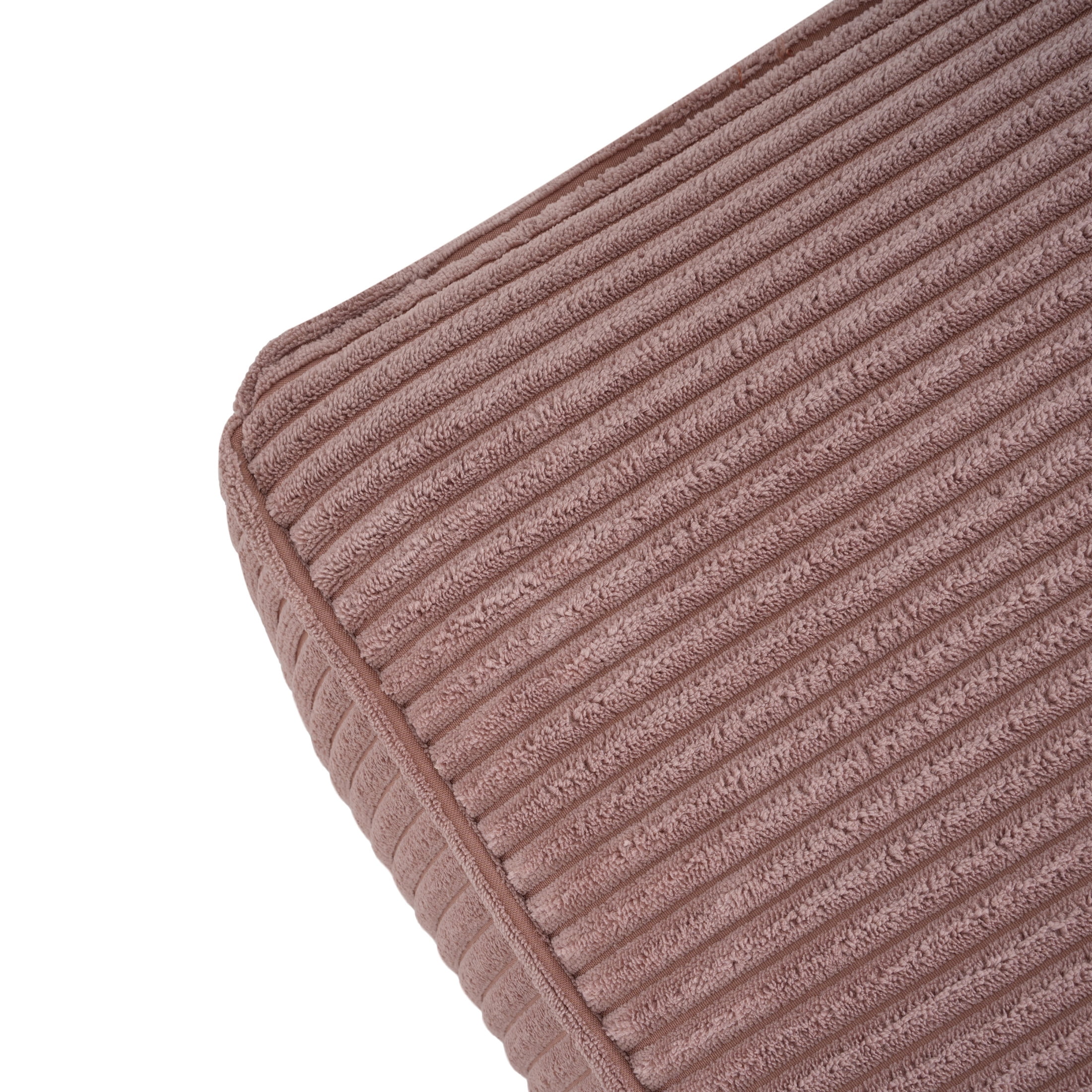 Christopher Knight Home 30.25" Corduroy Upholstered Sectional Ottoman, Wood Frame, Pink