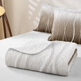 thumbnail image 4 of jejeloiu Modern Gradient Geometric Quilt Full For Girls,Abstract Stripe Full Bedspread Sets For Kids,3-Piece, 4 of 7
