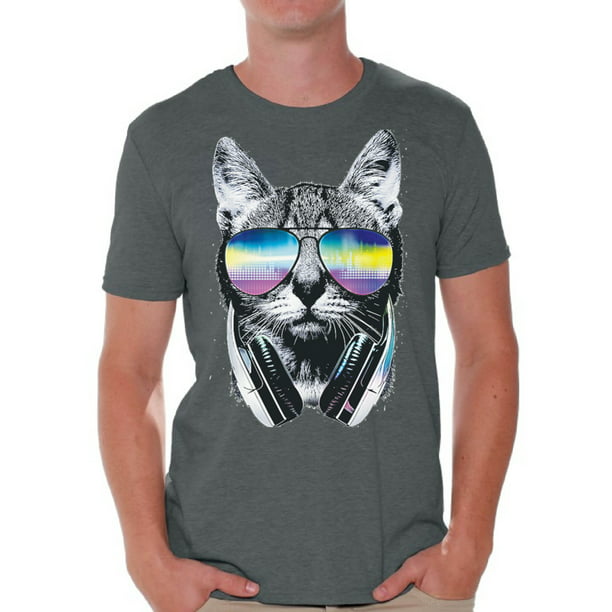 Awkward Styles - Awkward Styles Cat T-Shirt Sunglasses T Shirts for Men ...