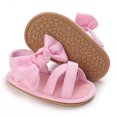 thumbnail image 4 of LNMQLPDBS Toddler Baby Girls Sandals Summer Beach Flat Shoes Princess Shoes with Bowknot Soft Sole Toddler Cute Princess Dress Sandals Open-Toe Casual Outdoor Lightweight Walkers Shoes, 4 of 9