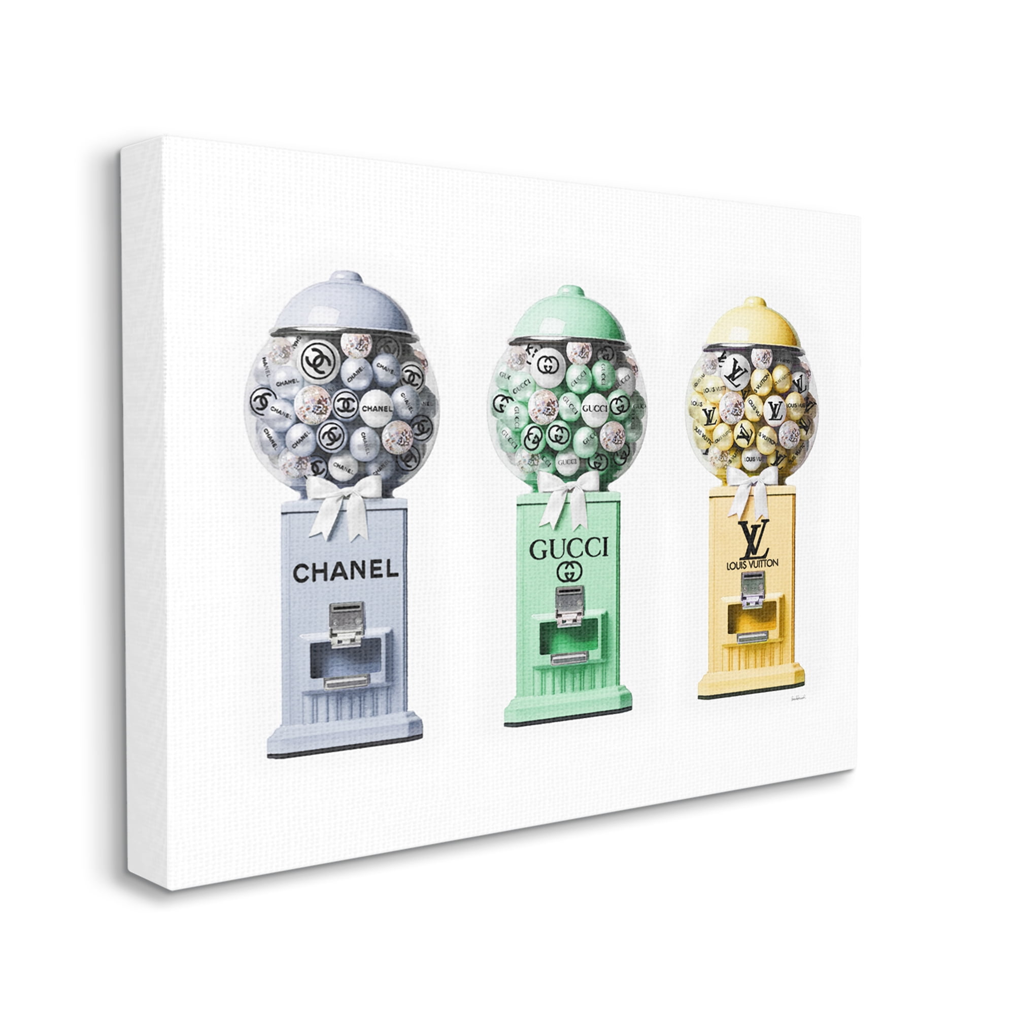 Stupell Industries Pastel Gumball Machines Beauty & Fashion Painting Gallery Wrapped Canvas Art Print Wall Art, 30 x 24