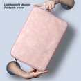 thumbnail image 3 of ZheElen Laptop Sleeve Leather Waterproof Notebook Bag Zipper Shock-proof Computer Case, Pink, 13 Inches, Charger Bag, 3 of 7