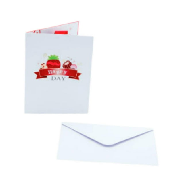 Tarjeta de San Valentín Romántica Tarjeta de San Valentín con sobre Tarjetas de felicitación 3D para novia suministros de vacaciones de Chocolate