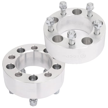 SCITOO 5x4.5 Wheel Spacers 2 inch Thick Hub Bore 87.1mm with 1/2 Studs, Silver 5 Lug No Hubcentric Wheel Spacers Fit for Cherokee 1984-2001 for Wrangler 1987-2006 - 2Pcs