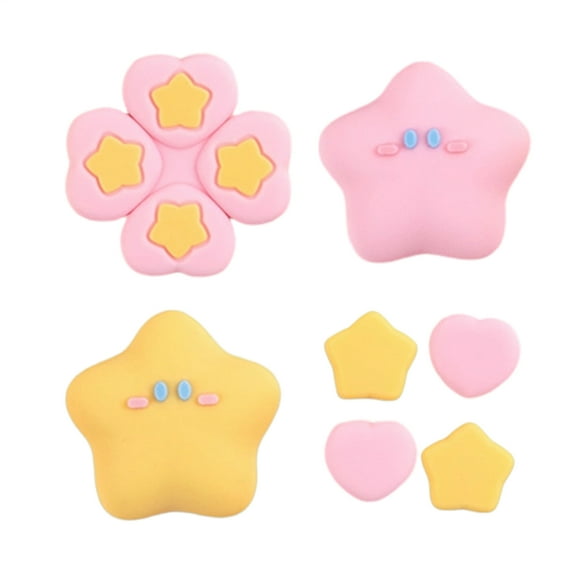 Ksruee Thumb Grips Thumbstick Button Grips Game Console Handle Covers Silicone Button Sticker for Travel Adults Outdoor Play Stream Kids Indoor Bedroom Daily Home intensely
