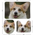 thumbnail image 2 of SKYSONIC Non-Slip 3 Piece Bathroom Rug Set Smiling Pembroke Welsh Corgi Dog Soft Contour Rug + Toilet Lid Cover + Bath Mat for Bathroom Decor, 2 of 6
