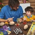 thumbnail image 4 of OUSITAID 12 Pcs Œuf de Dinosaure avec 12 Cartes d'Introduction et Outils de Creusage Kit Éducatif de Creusage d'Œuf de Dinosaure Interactif Parent-Enfant pour Enfants 6+, 4 of 11