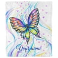 thumbnail image 1 of Manta de franela ligera de lujo, manta cálida y acogedora de mariposa azul, sofá, Camping, viajes, todas las estaciones, 1 of 4