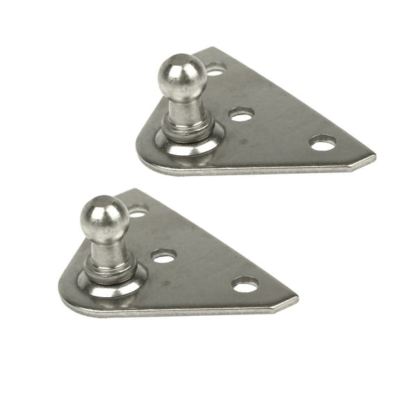 Set of 2 Brackets 10mm=3/8 Inch Hole Offset S316 Stainless For Gas Lift Supports Struts & Springs Automotive Marine New for Car Shock - Lift Supports Depot U-FB120SS-2-a